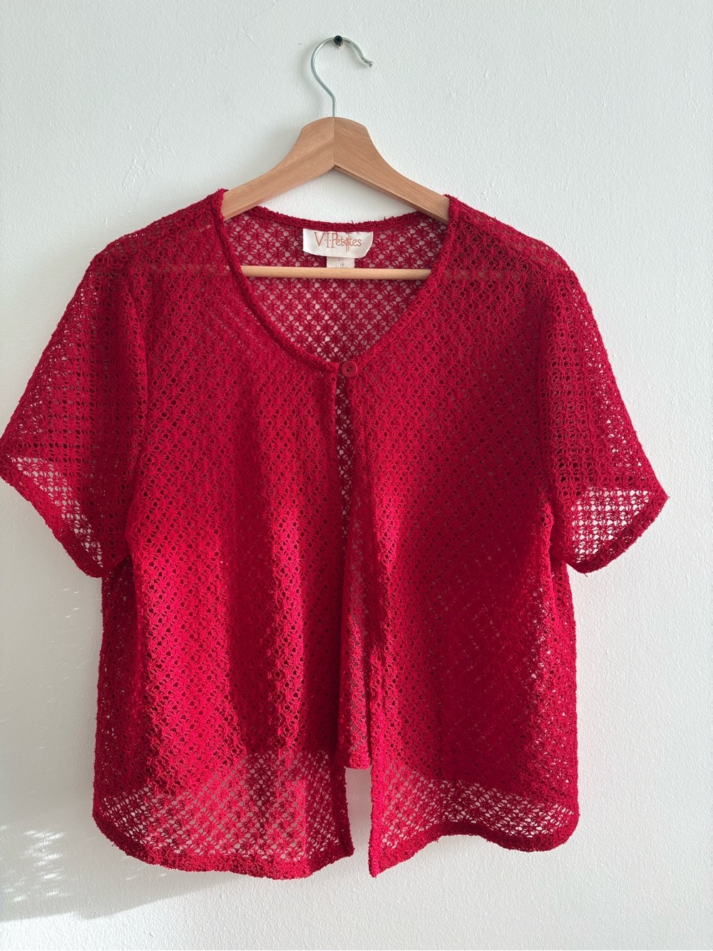 Vintage Crochet Short Sleeve Top